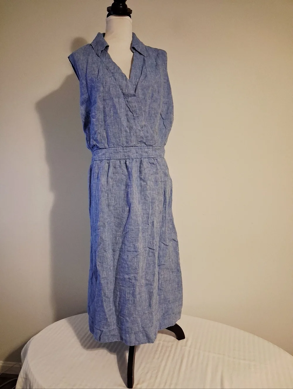 Blue Linen Shirt Dress Size 20W